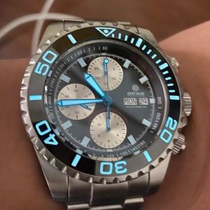 Deep Blue Master Chrono 7750